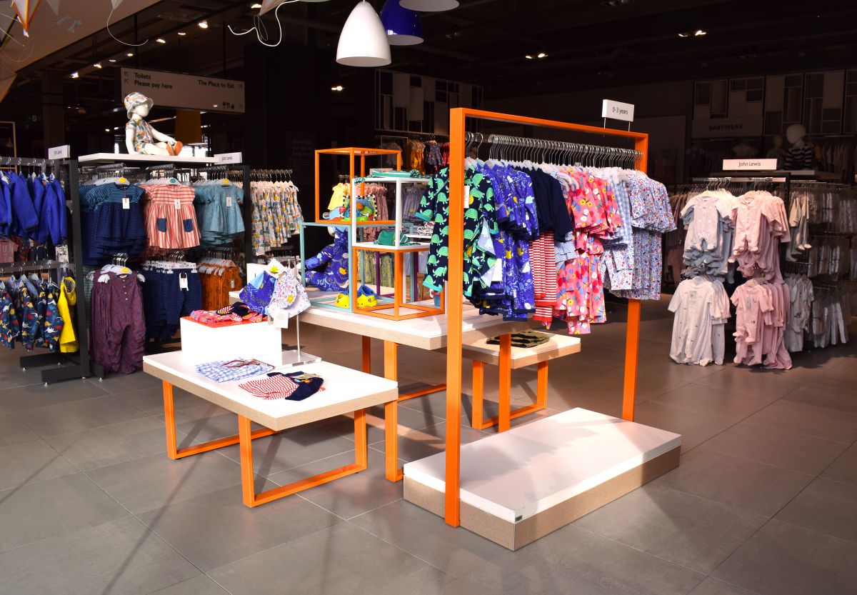 John Lewis Westfield - retail displays manufactured by Aspen Concepts Ltd