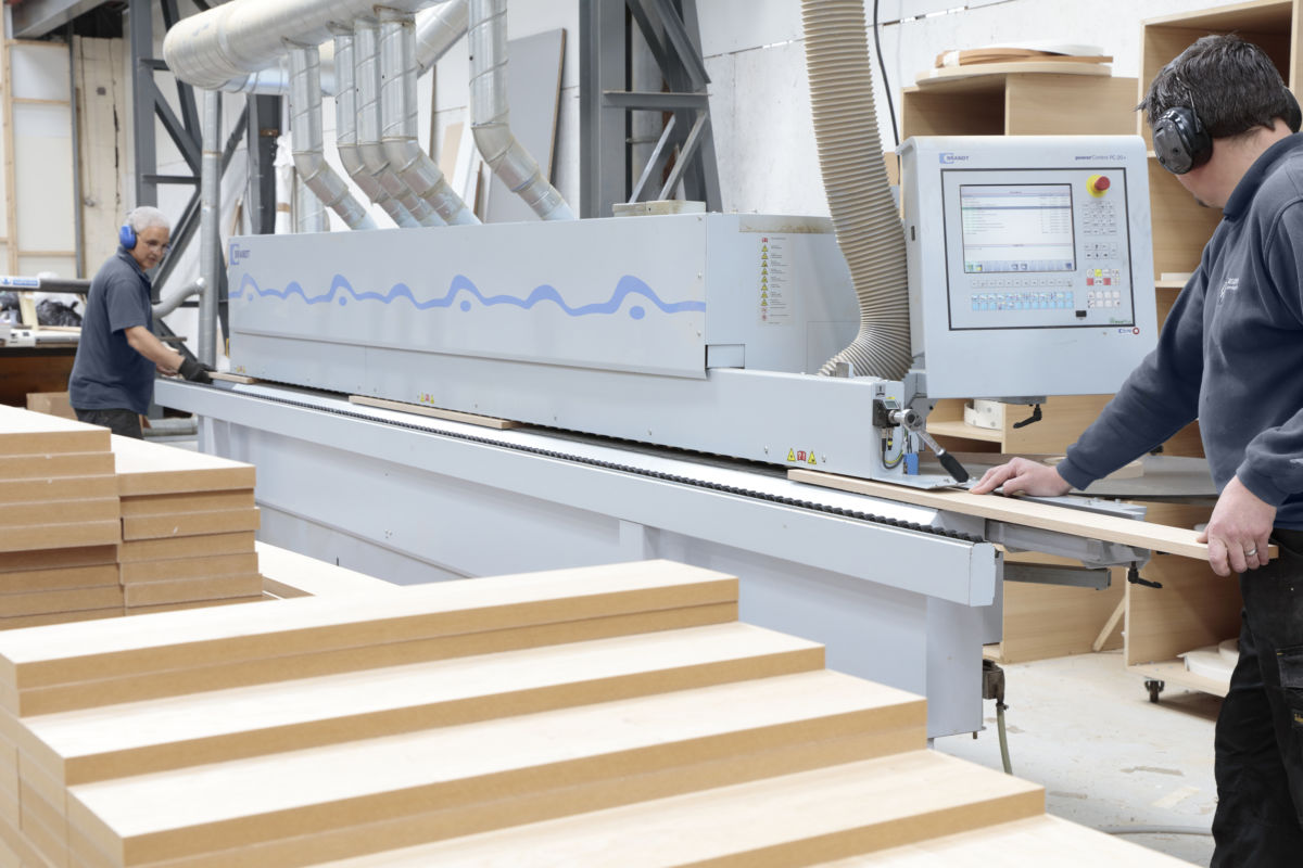 automatic edge banding machine in Aspen Concepts factory