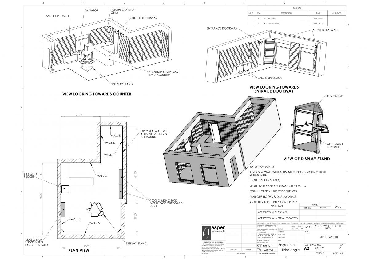 golf shop design plans by Aspen Concepts