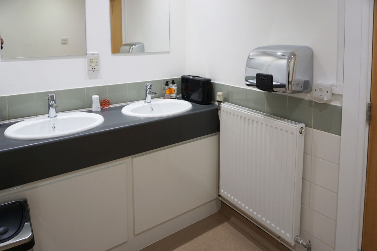 toilet vanity unit for office environment manufactured by Aspen Concepts