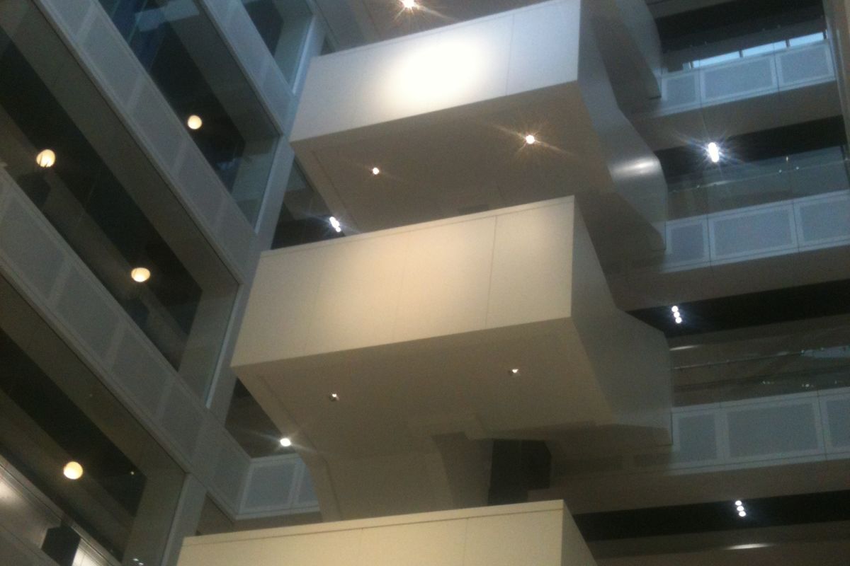 staircase cladding on 5 levels