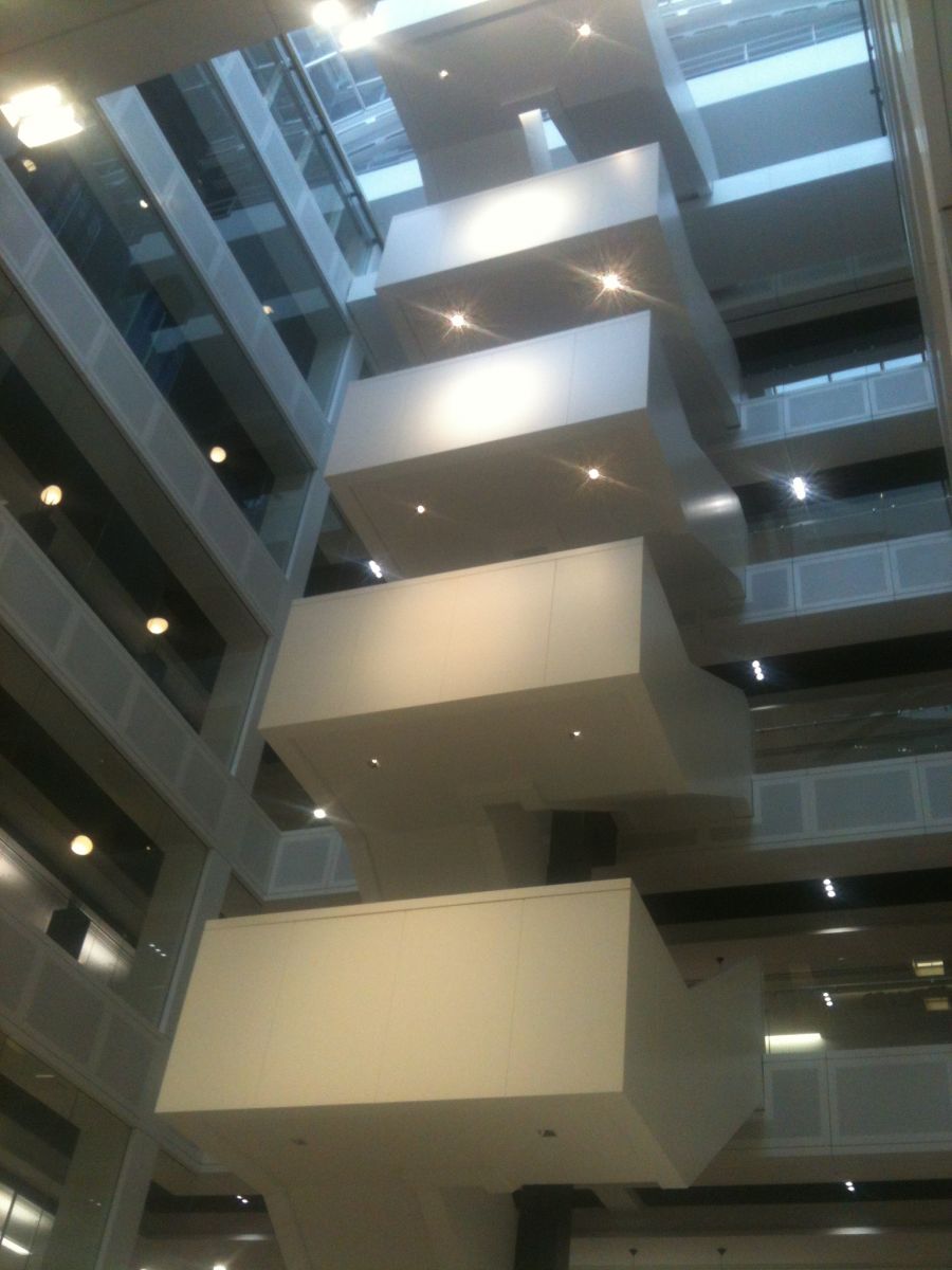 staircase cladding on 5 levels