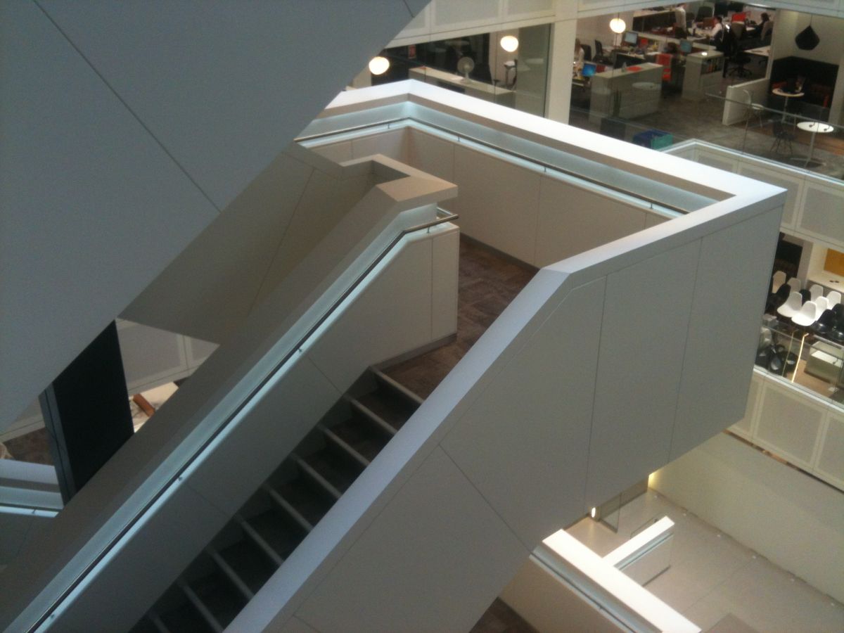 staircase cladding over several flights