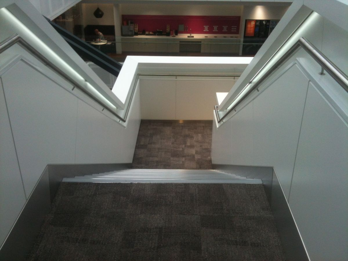 staircase cladding led handrail