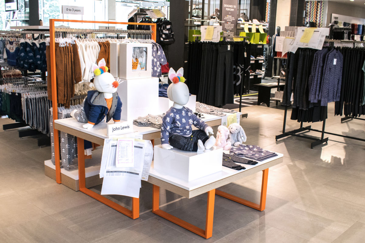 clothing displays instore