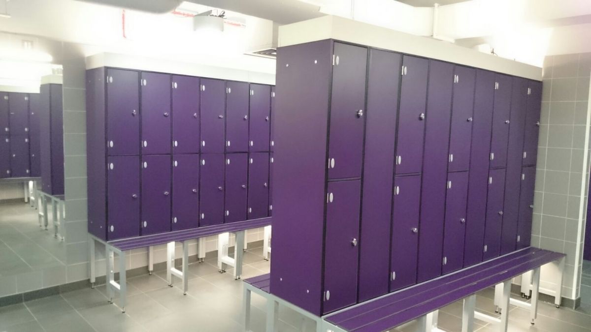 lockers in purple