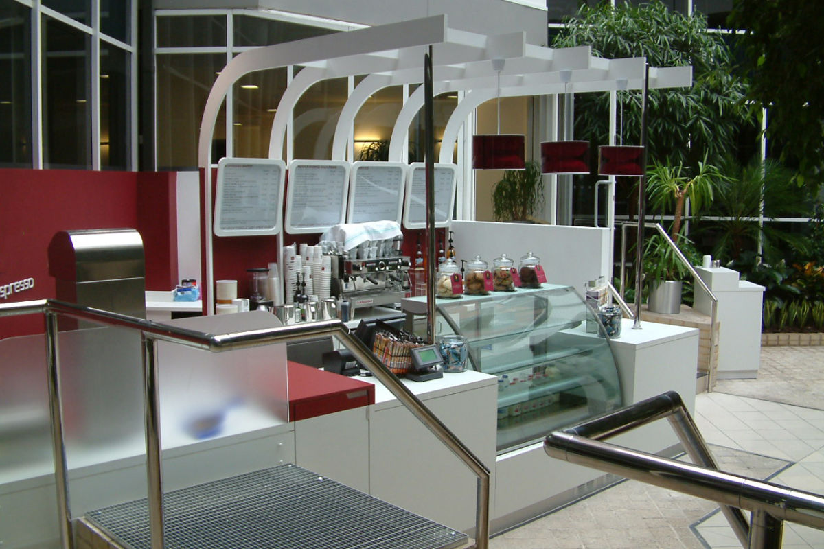 shopping mall kiosk stand