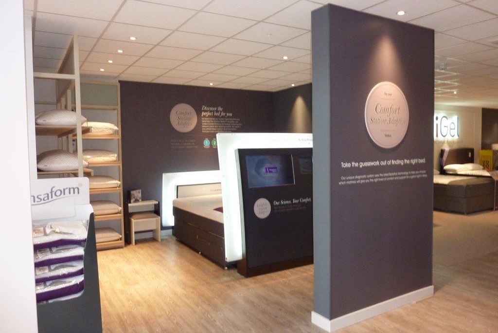 Bensons for beds Edinburgh store fit-out by Aspen Concepts June 2018