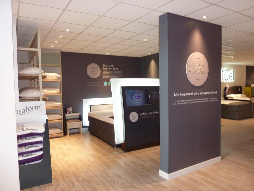 Bensons for beds Edinburgh store fit-out by Aspen Concepts June 2018