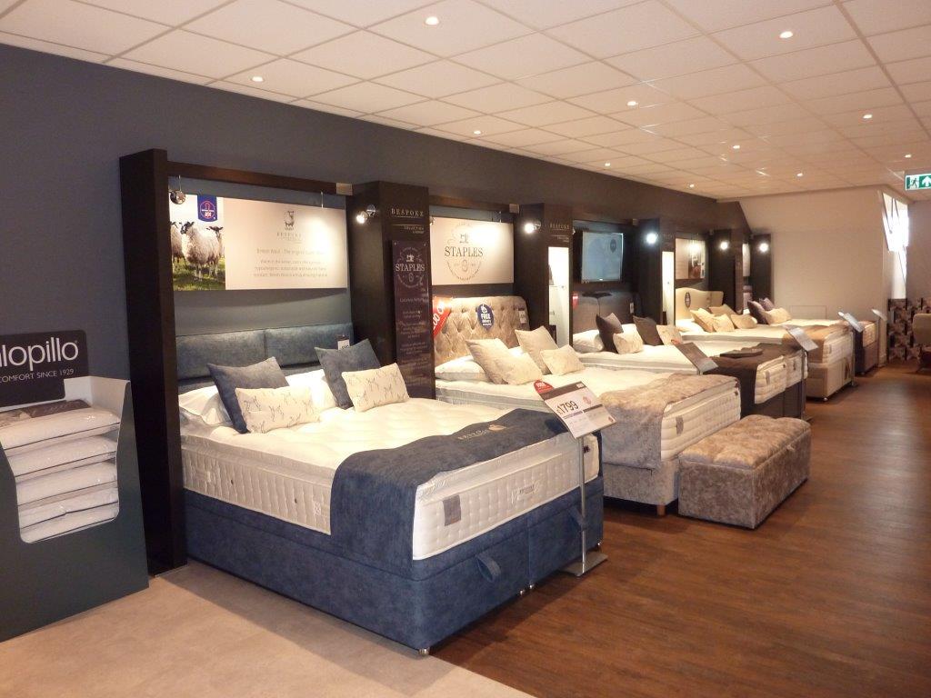 Bensons for beds Edinburgh store fit-out by Aspen Concepts June 2018