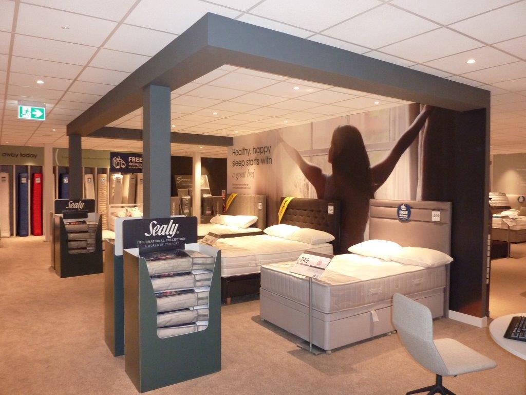 Bensons for beds Edinburgh store fit-out by Aspen Concepts June 2018