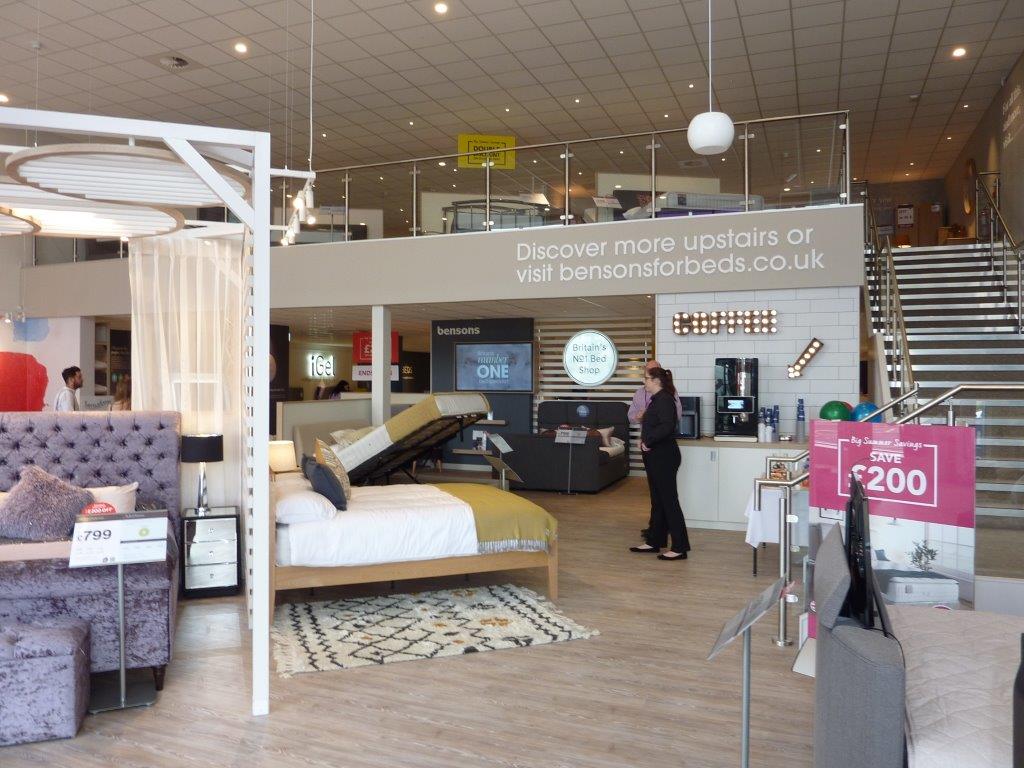 Bensons for beds Edinburgh store fit-out by Aspen Concepts June 2018