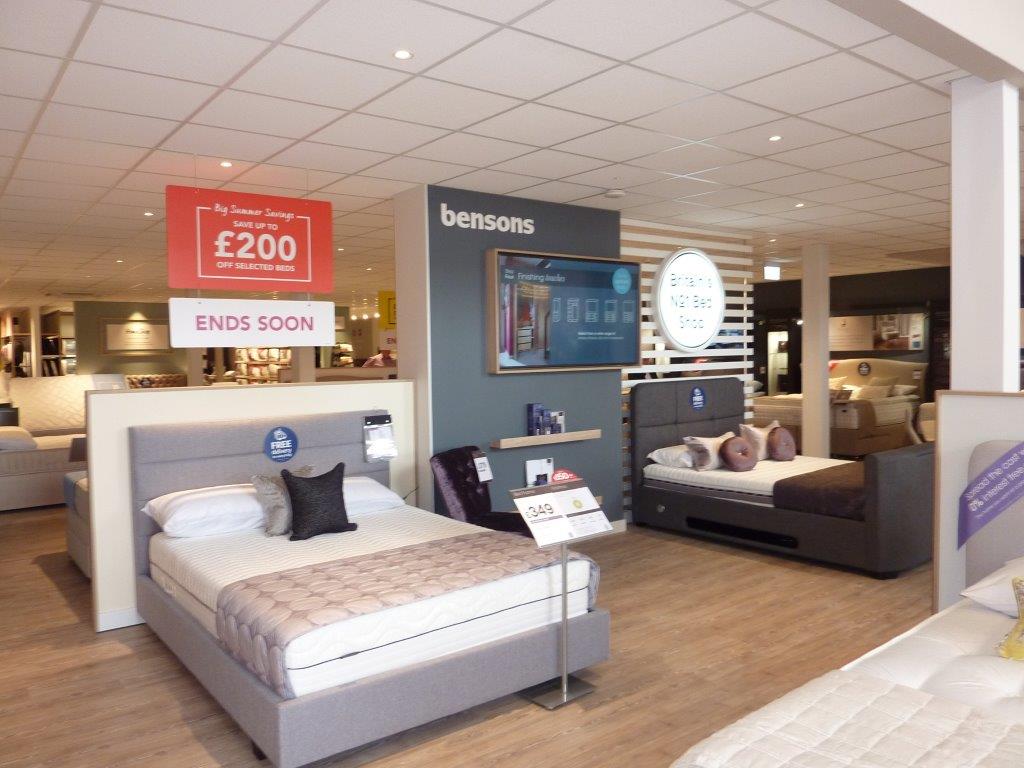 Bensons for beds Edinburgh store fit-out by Aspen Concepts June 2018