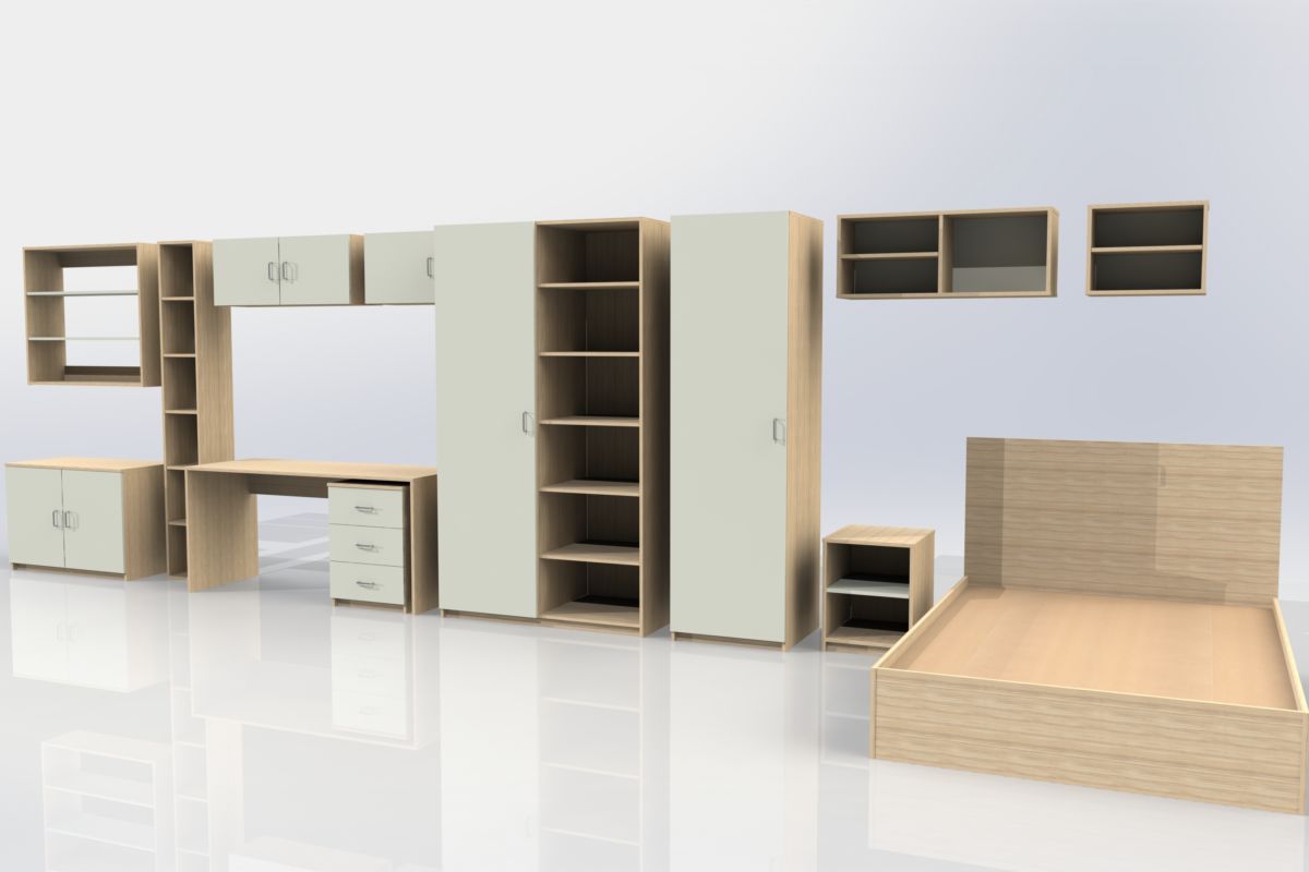 Student accommodation furniture - pistachio green
