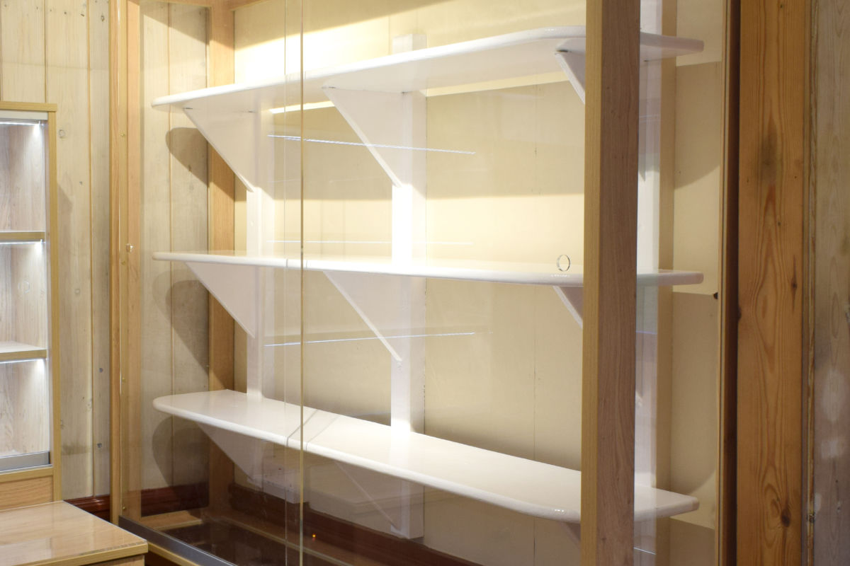 school trophy cabinet