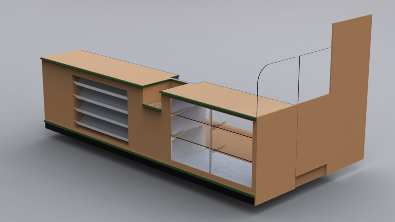 till counter with display