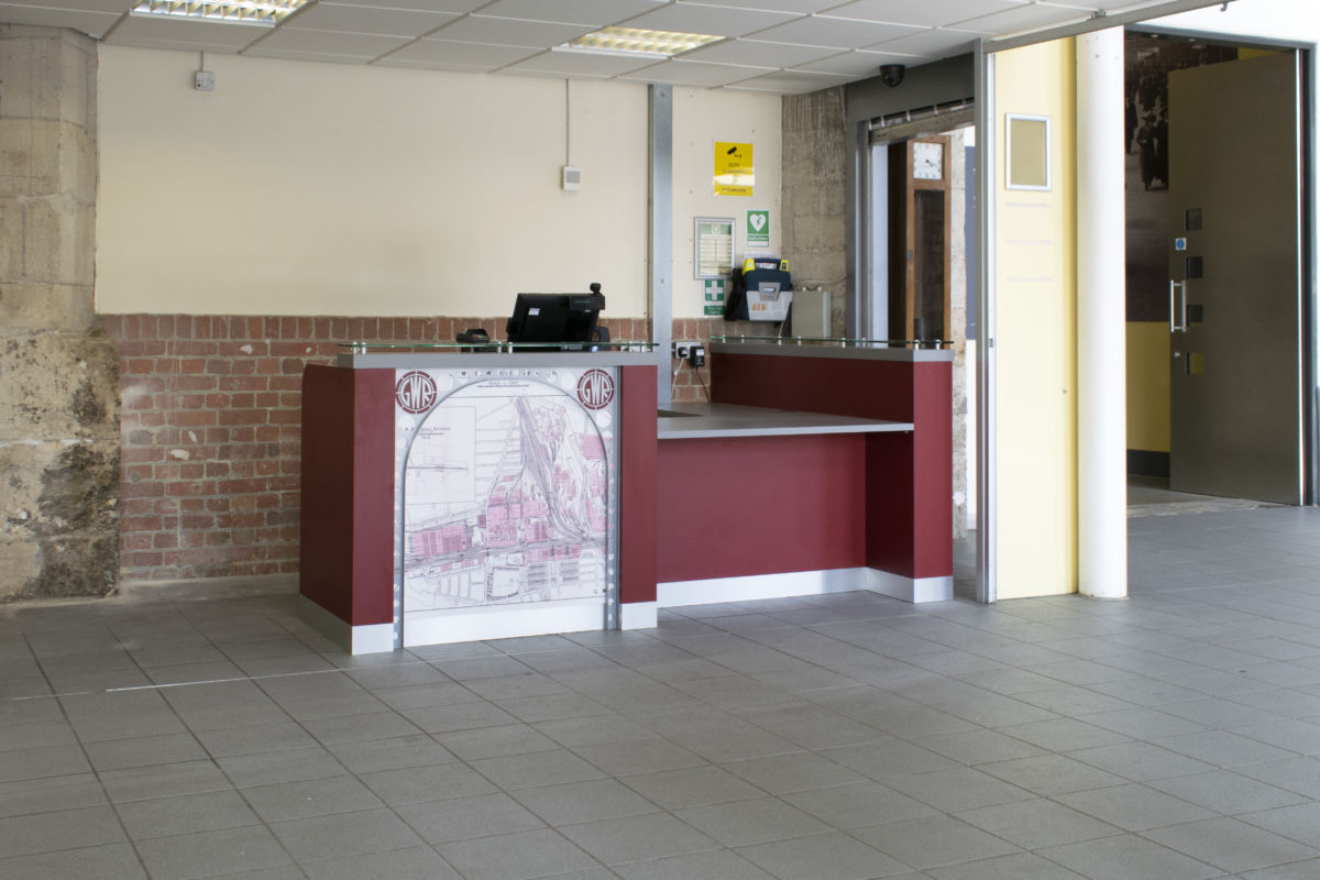 Steam museum shop counter