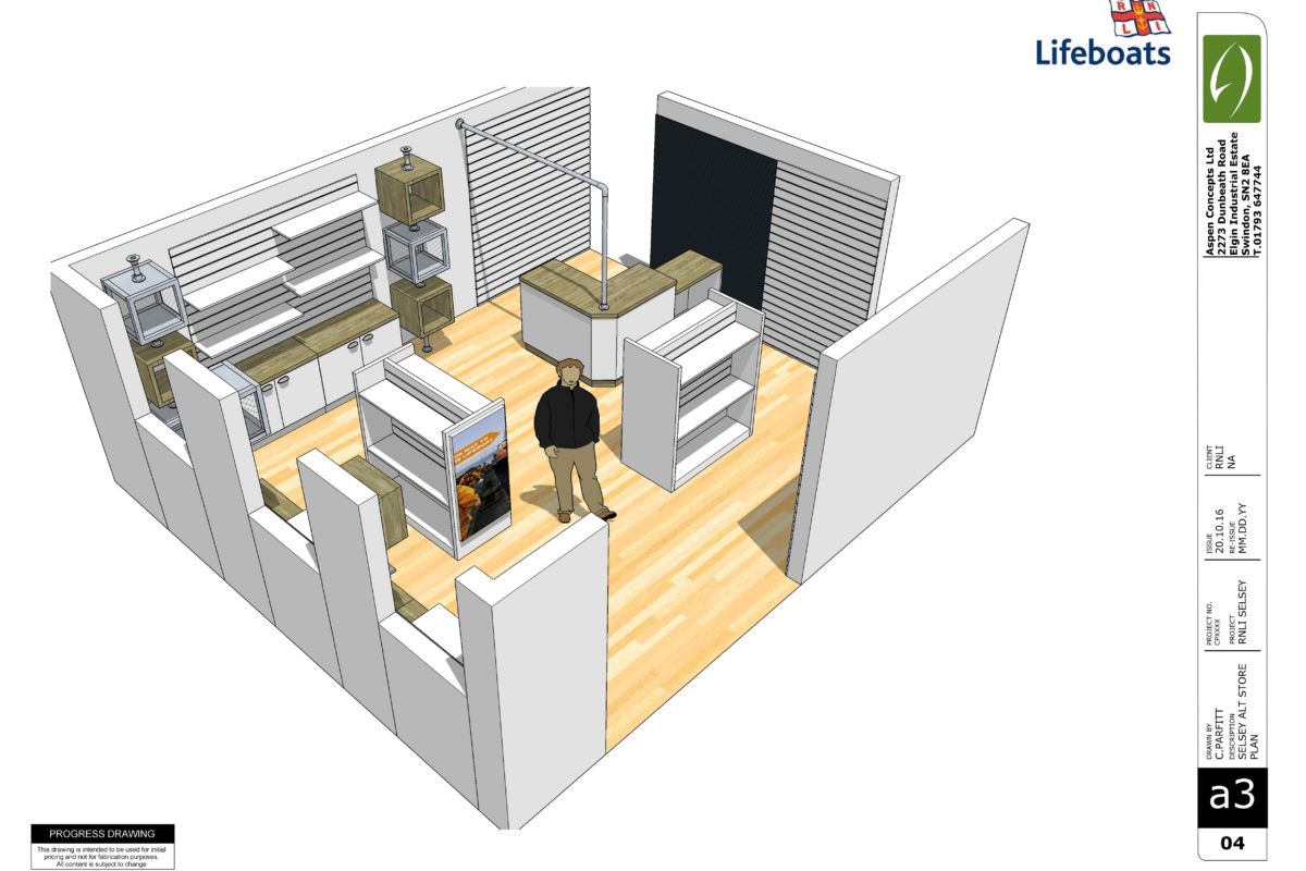 RNLI Shop 3D visualisation