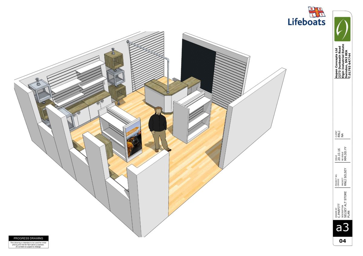 RNLI Shop 3D visualisation