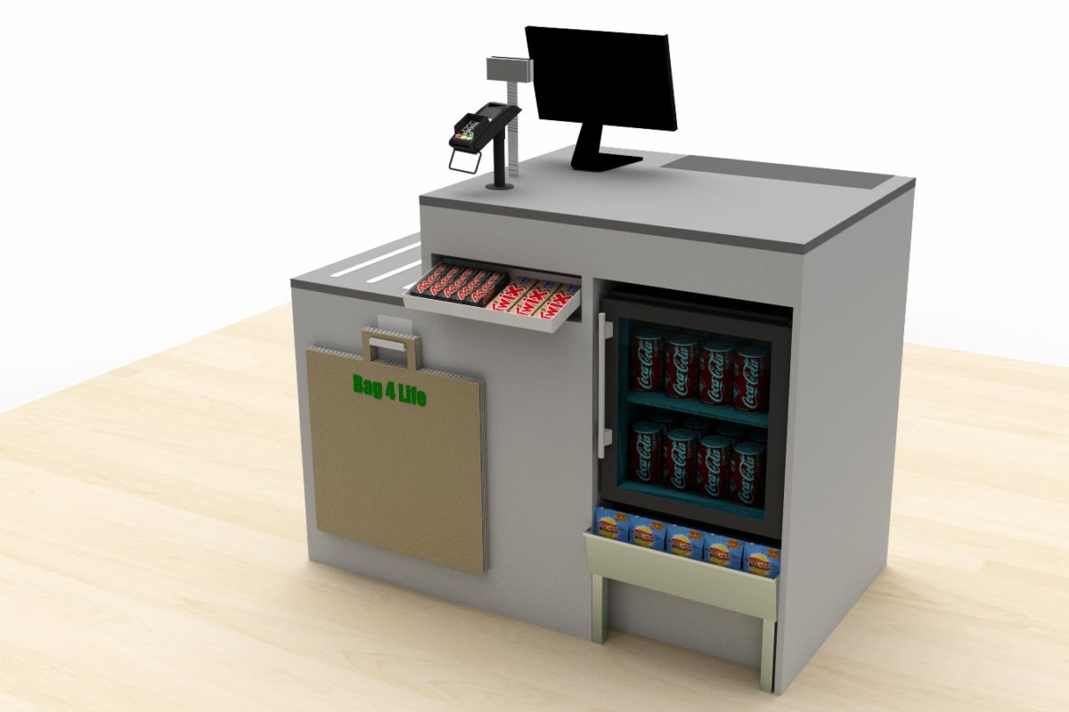 3D Till counter concept