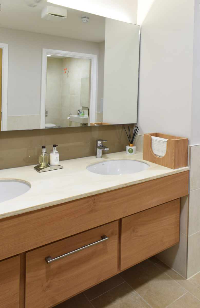 Staff Washroom vanity unit double sink