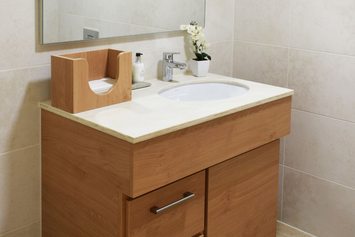 Castle View retirement home Windsor - residence bathroom large vanity unit
