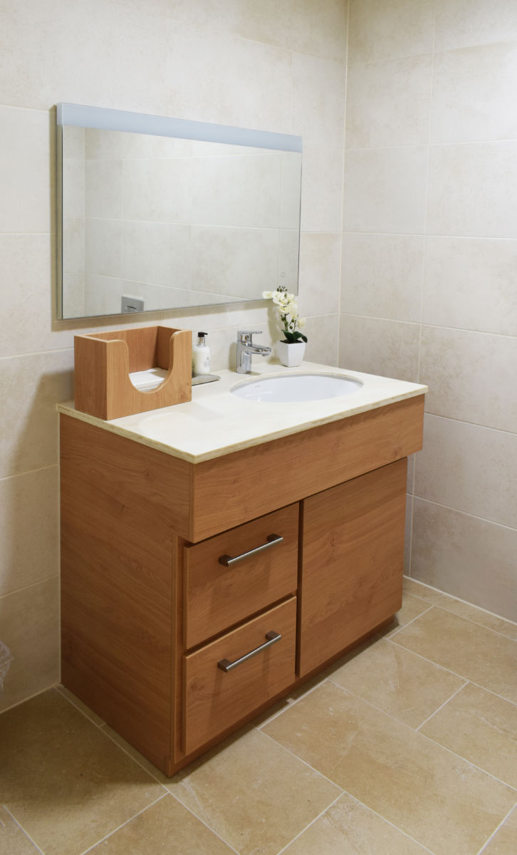 Castle View retirement home Windsor - residence bathroom large vanity unit