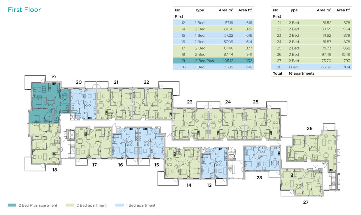 1st floor plan Castle view retirement home floor plan