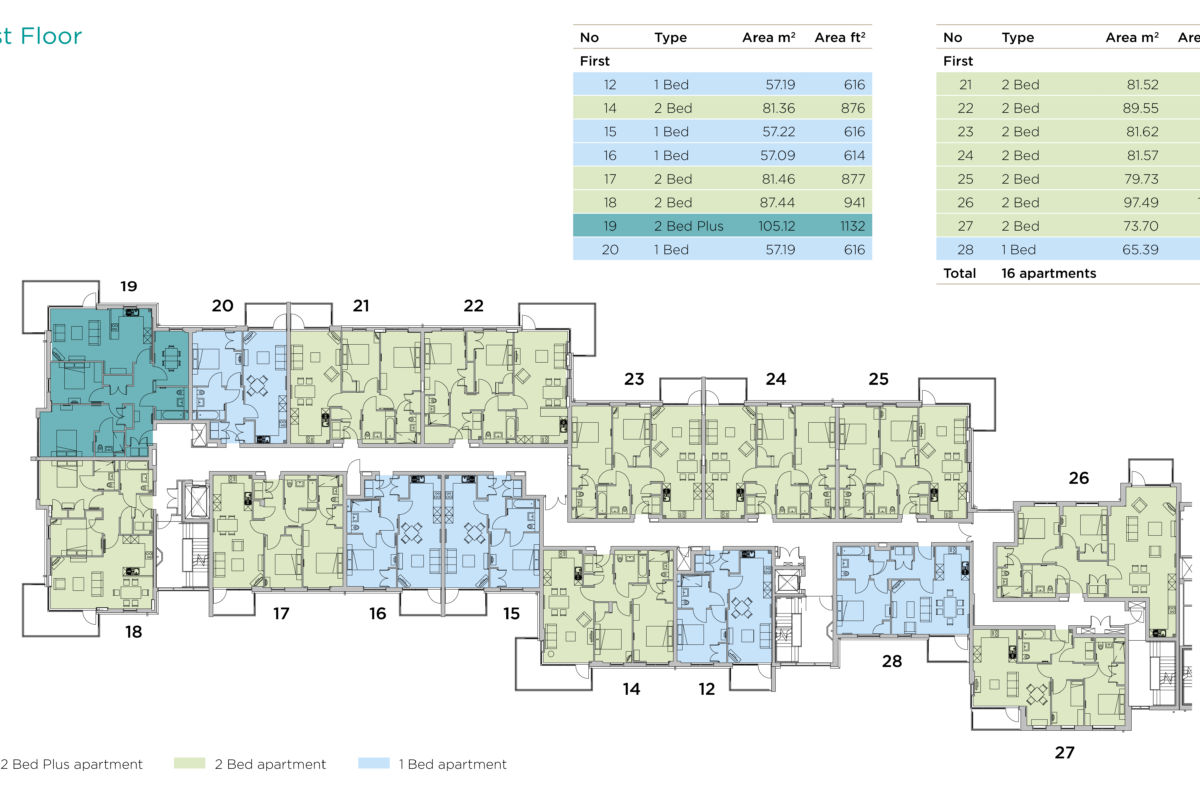 1st floor plan Castle view retirement home floor plan