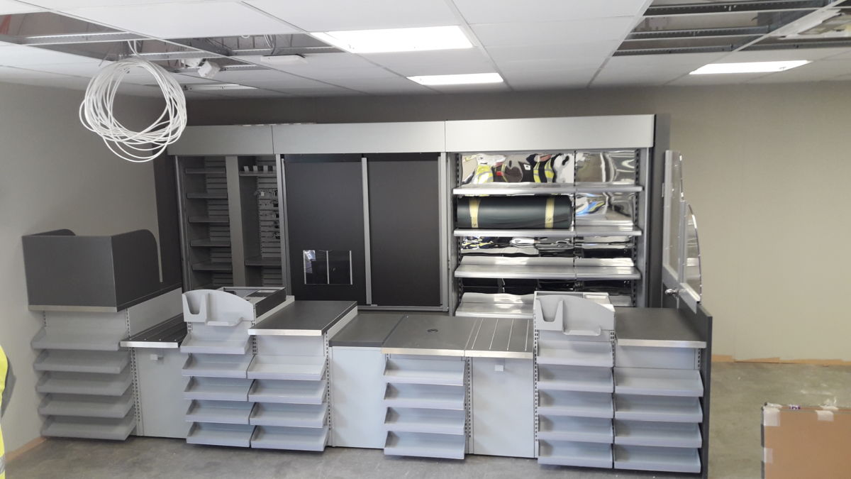 front line and backline installation convenience store