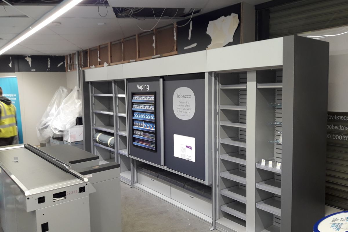 MyBlu vaping POS display installed by Aspen Concepts