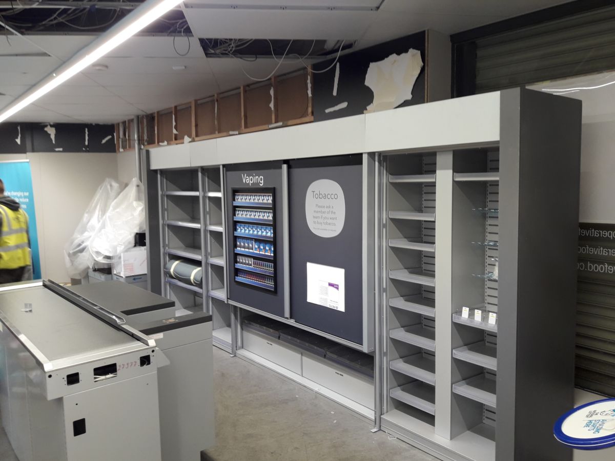 MyBlu vaping POS display installed by Aspen Concepts
