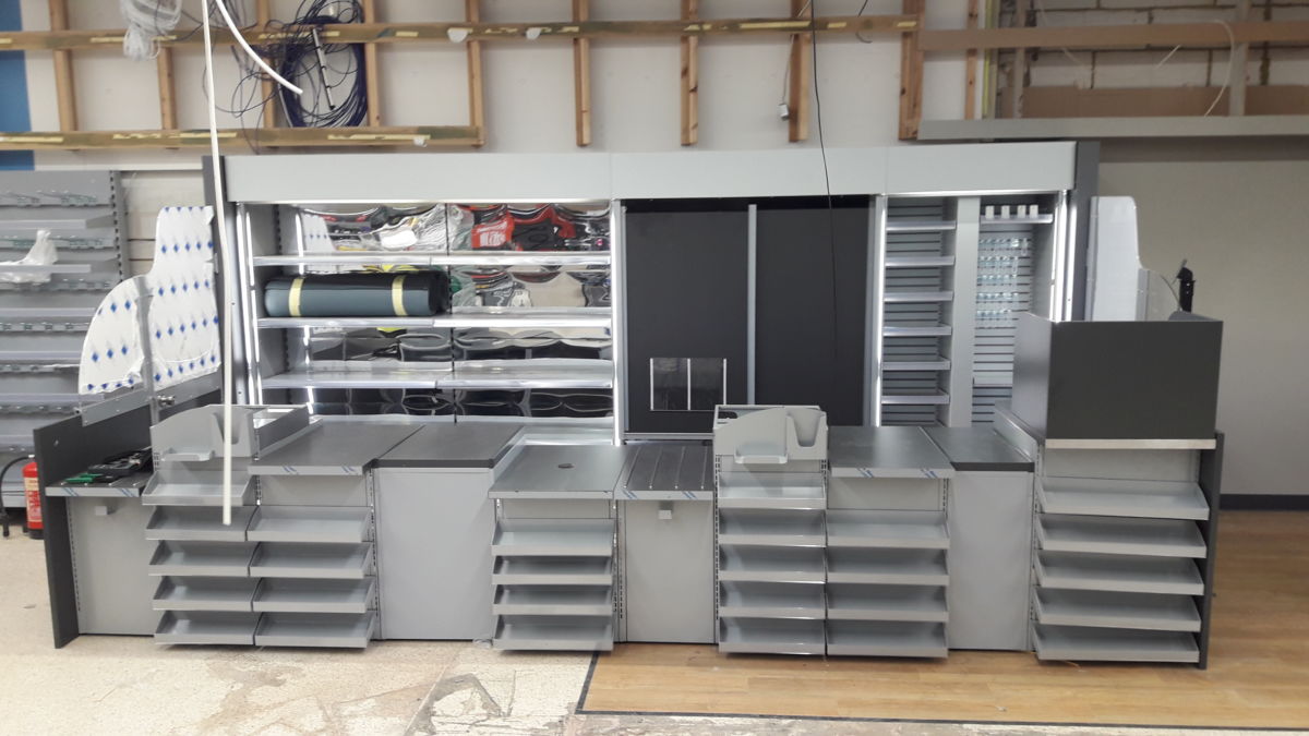 front line and backline installation convenience store