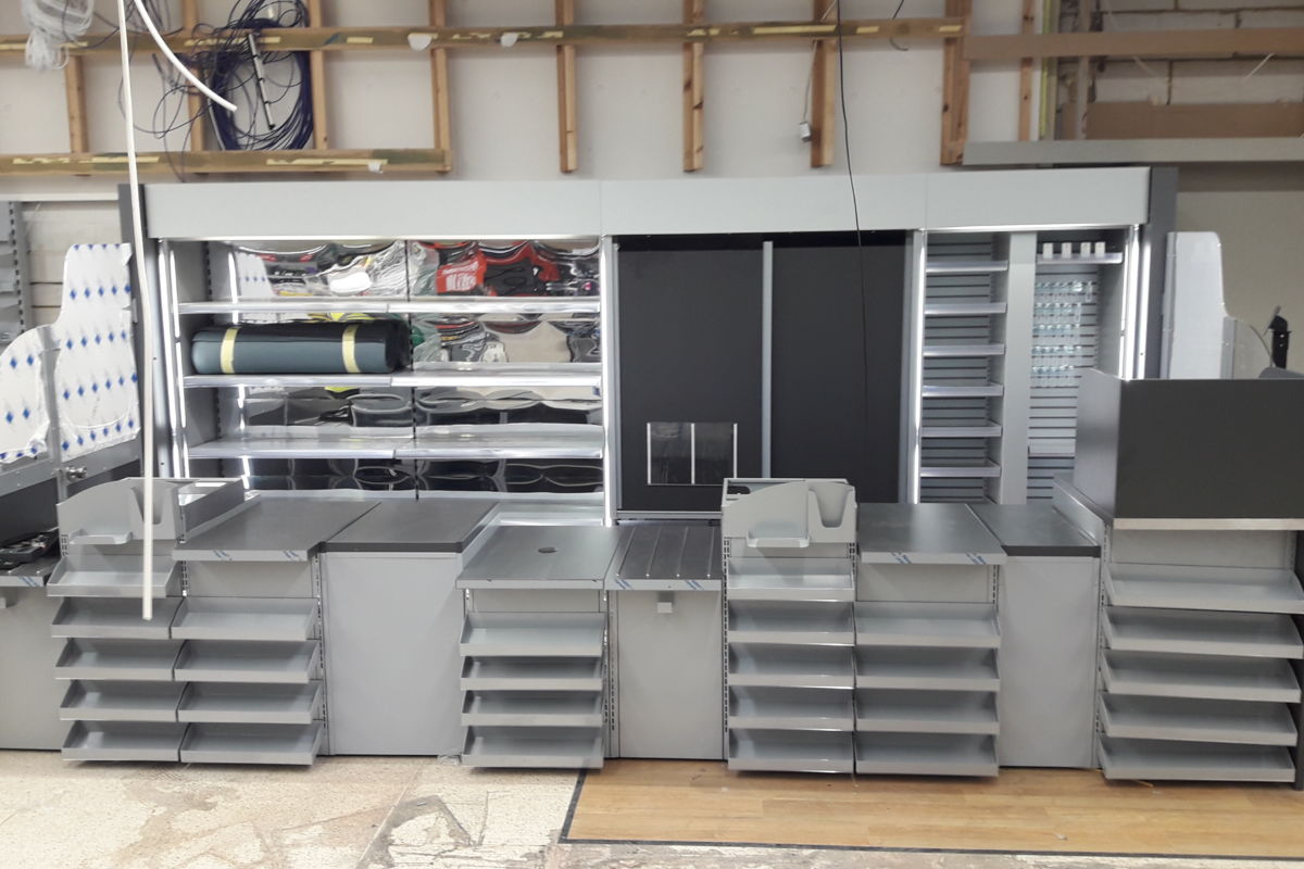 front line and backline installation convenience store