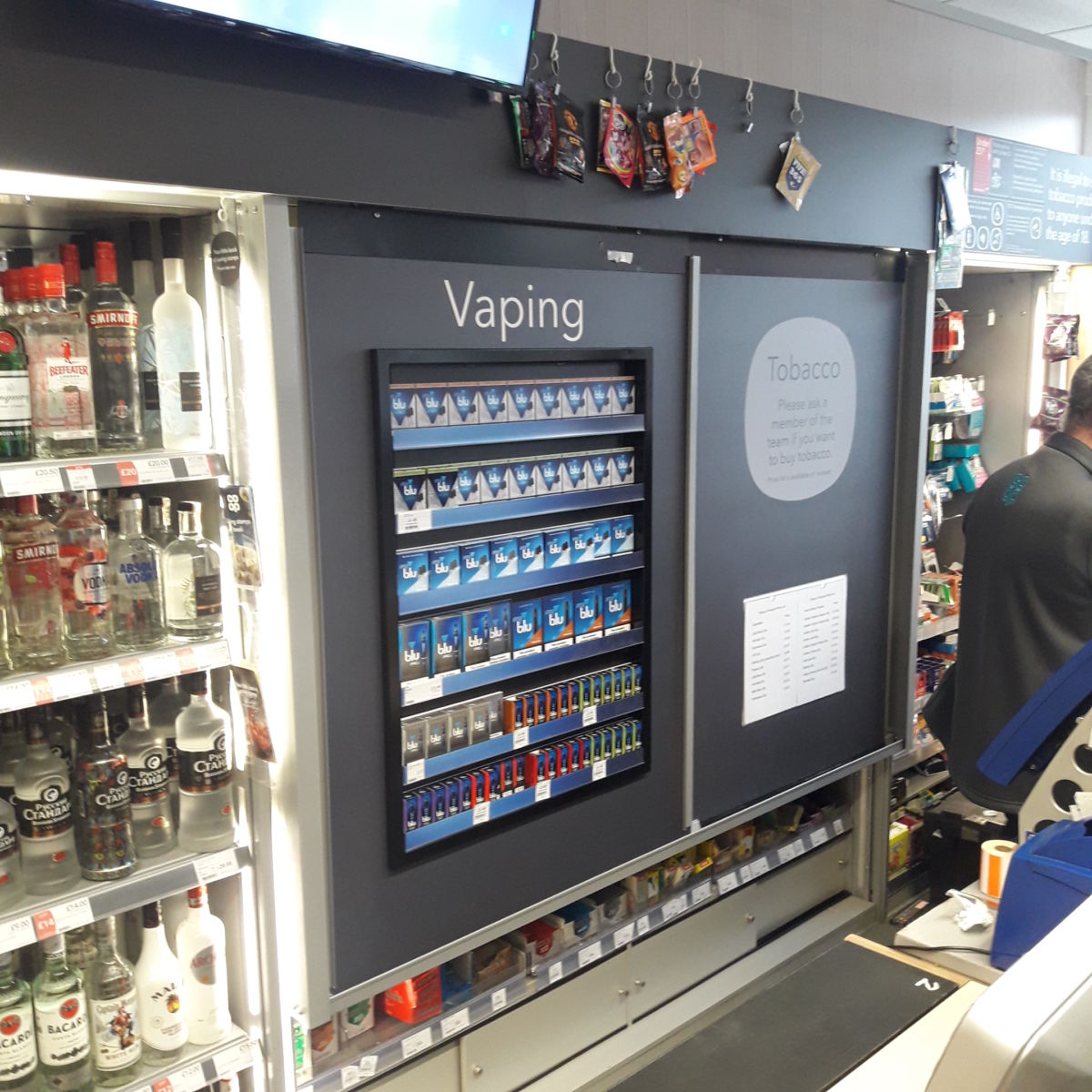 MyBlu vaping POS display installed by Aspen Concepts
